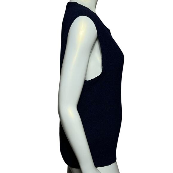 Daniel Cremieux Collection 100% Alpaca Navy Sweater Vest Medium Made in Peru - Picture 4 of 7